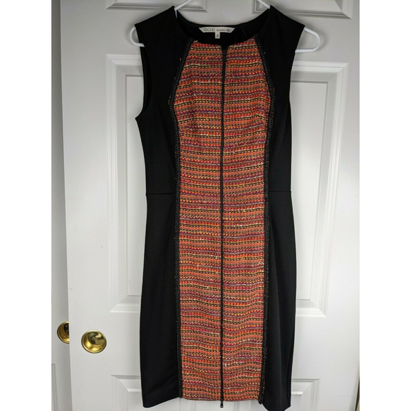 Rachel Rachel Roy Womens Sleeveless Crew Neck Sheath Woven Dress Orange Sz 6 - Picture 10 of 10